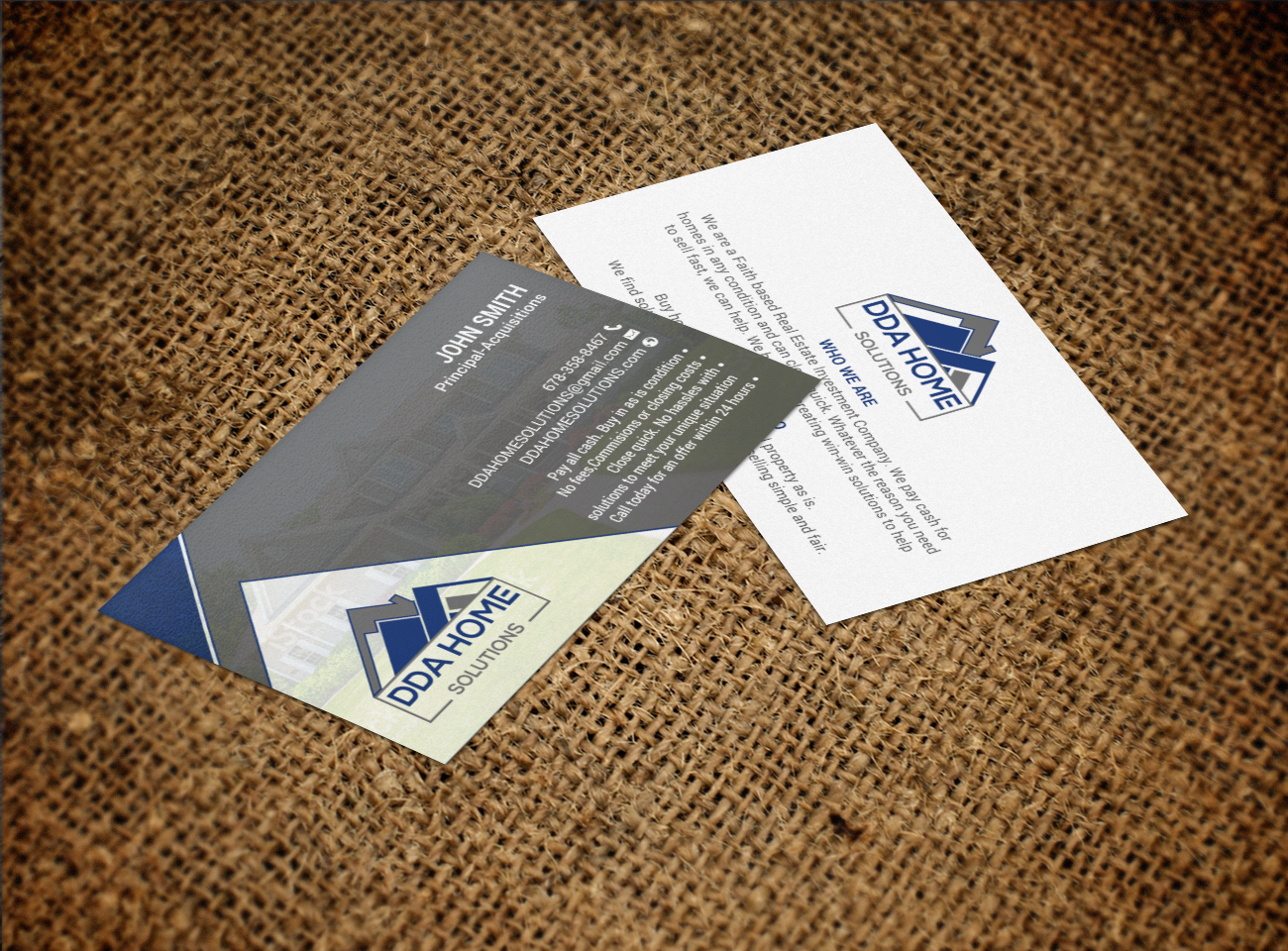 Design de Carte de Visite par chandrayaan.creative pour DDA Home Solutions LLC | Design #17645778