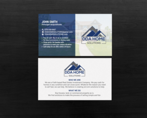 Diseño de Tarjeta de Presentación por chandrayaan.creative para DDA Home Solutions LLC | Diseño: #17647538