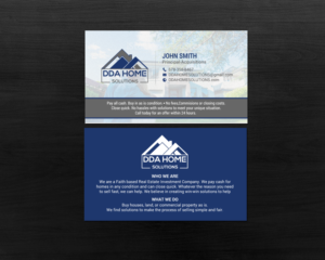 Diseño de Tarjeta de Presentación por chandrayaan.creative para DDA Home Solutions LLC | Diseño: #17647610