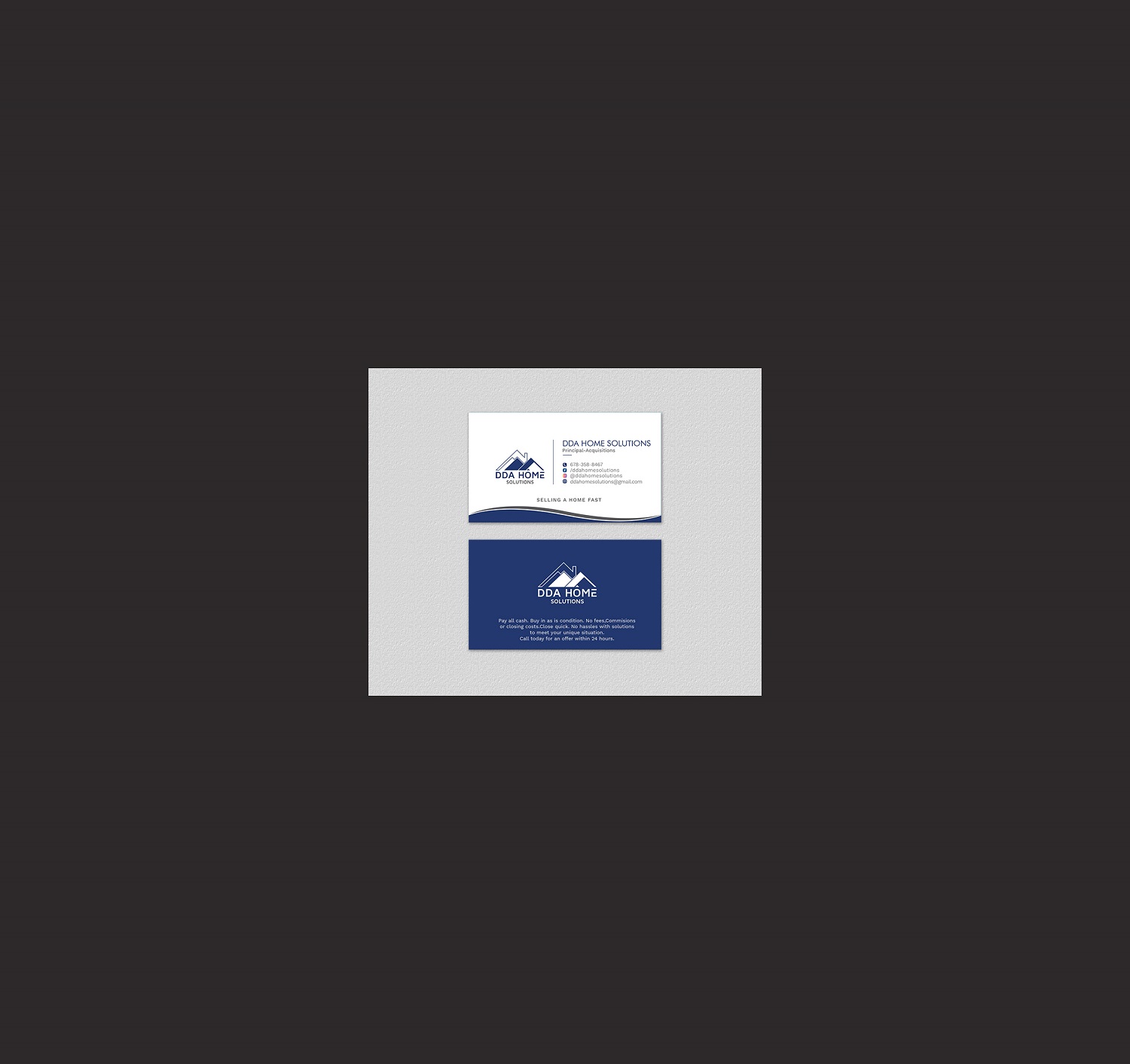 Business Card Design by Graphic Flame for DDA Home Solutions LLC | Design #17684566