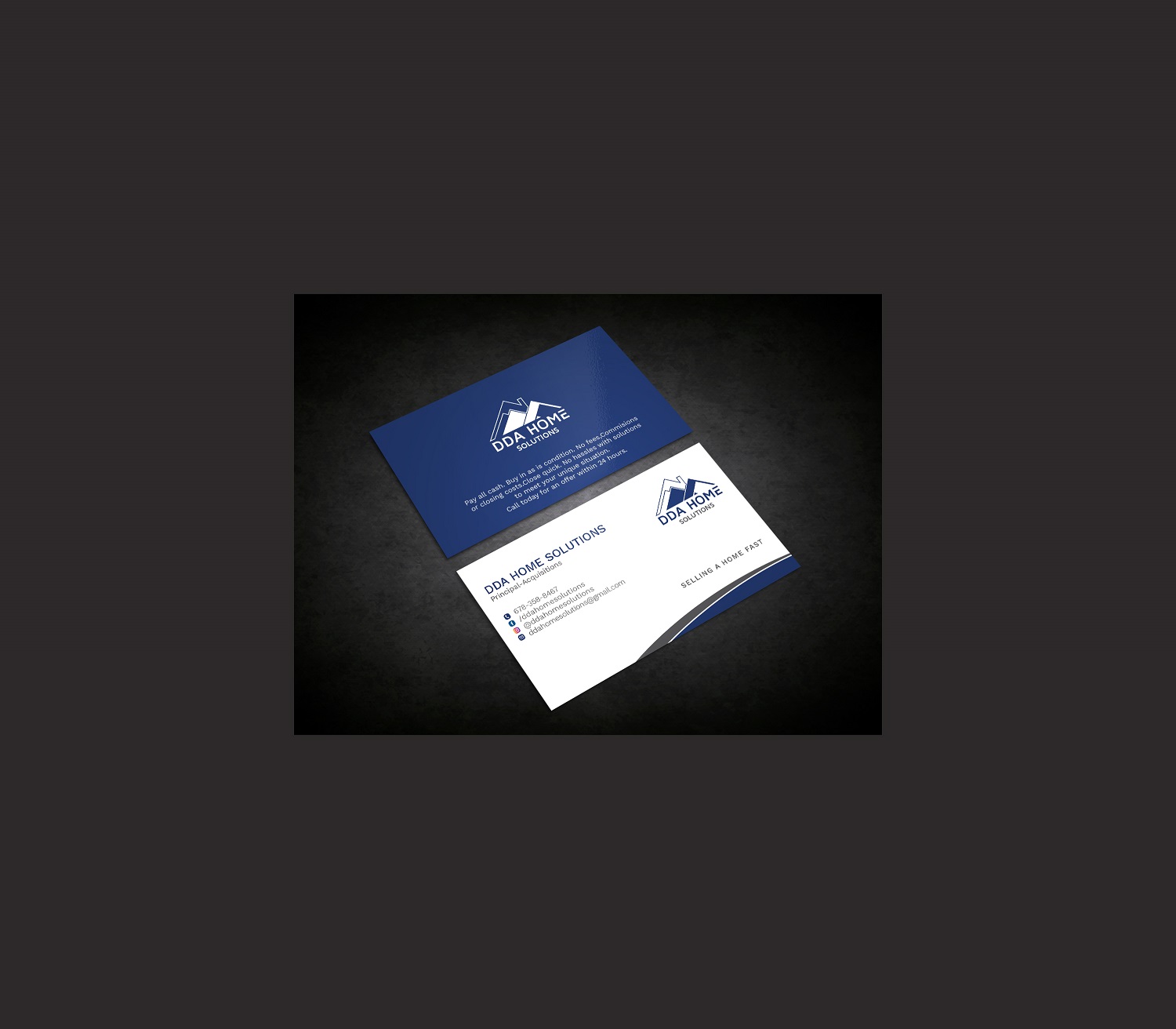 Business Card Design by Graphic Flame for DDA Home Solutions LLC | Design #17684570