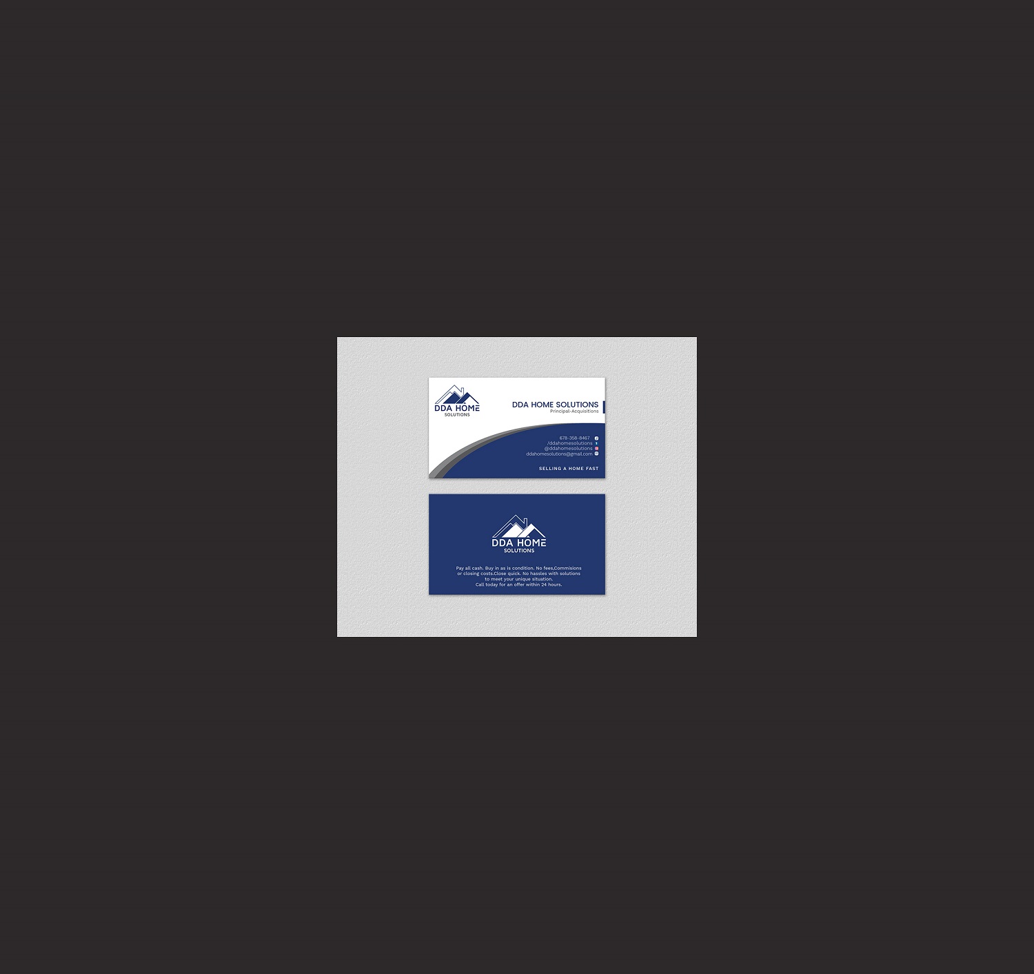 Business Card Design by Graphic Flame for DDA Home Solutions LLC | Design #17684581