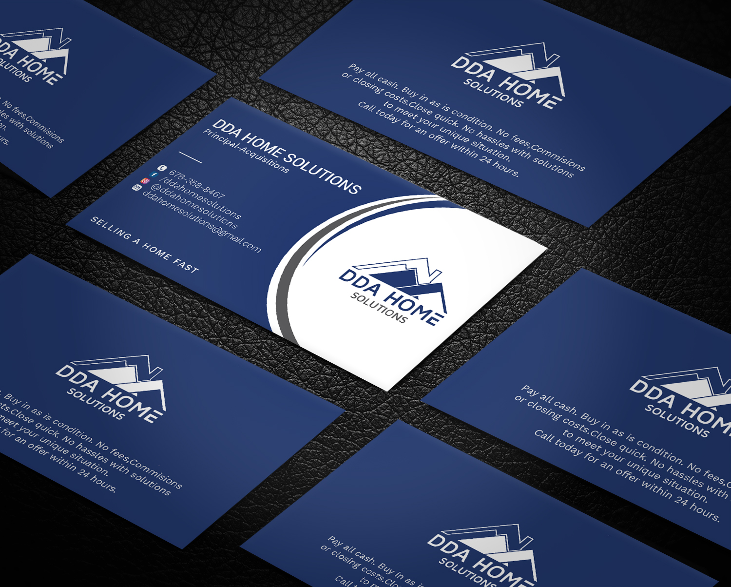 Business Card Design by Graphic Flame for DDA Home Solutions LLC | Design #17684582
