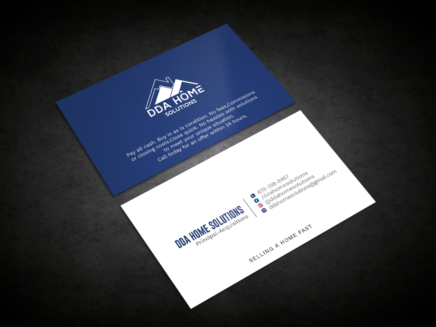 Business Card Design by Graphic Flame for DDA Home Solutions LLC | Design #17684618