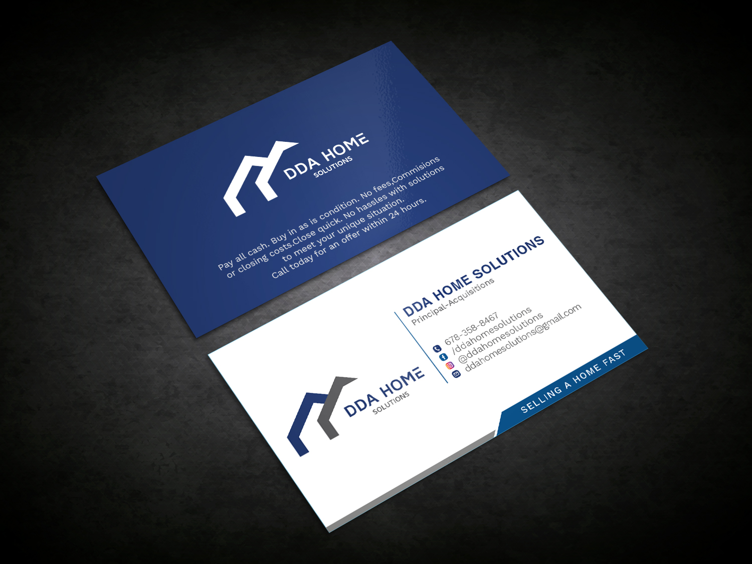 Diseño de Tarjeta de Presentación por Graphic Flame para DDA Home Solutions LLC | Diseño #17684624