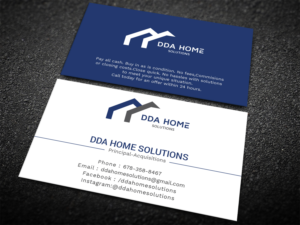 Diseño de Tarjeta de Presentación por Graphic Flame para DDA Home Solutions LLC | Diseño: #17684625