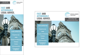 Modern Banner and Window Decal Design For Law Firm Lawyer | Signage Design by TedAtkinson