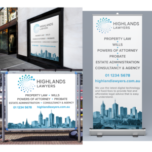 Modern Banner and Window Decal Design For Law Firm Lawyer | Signage Design by FranB