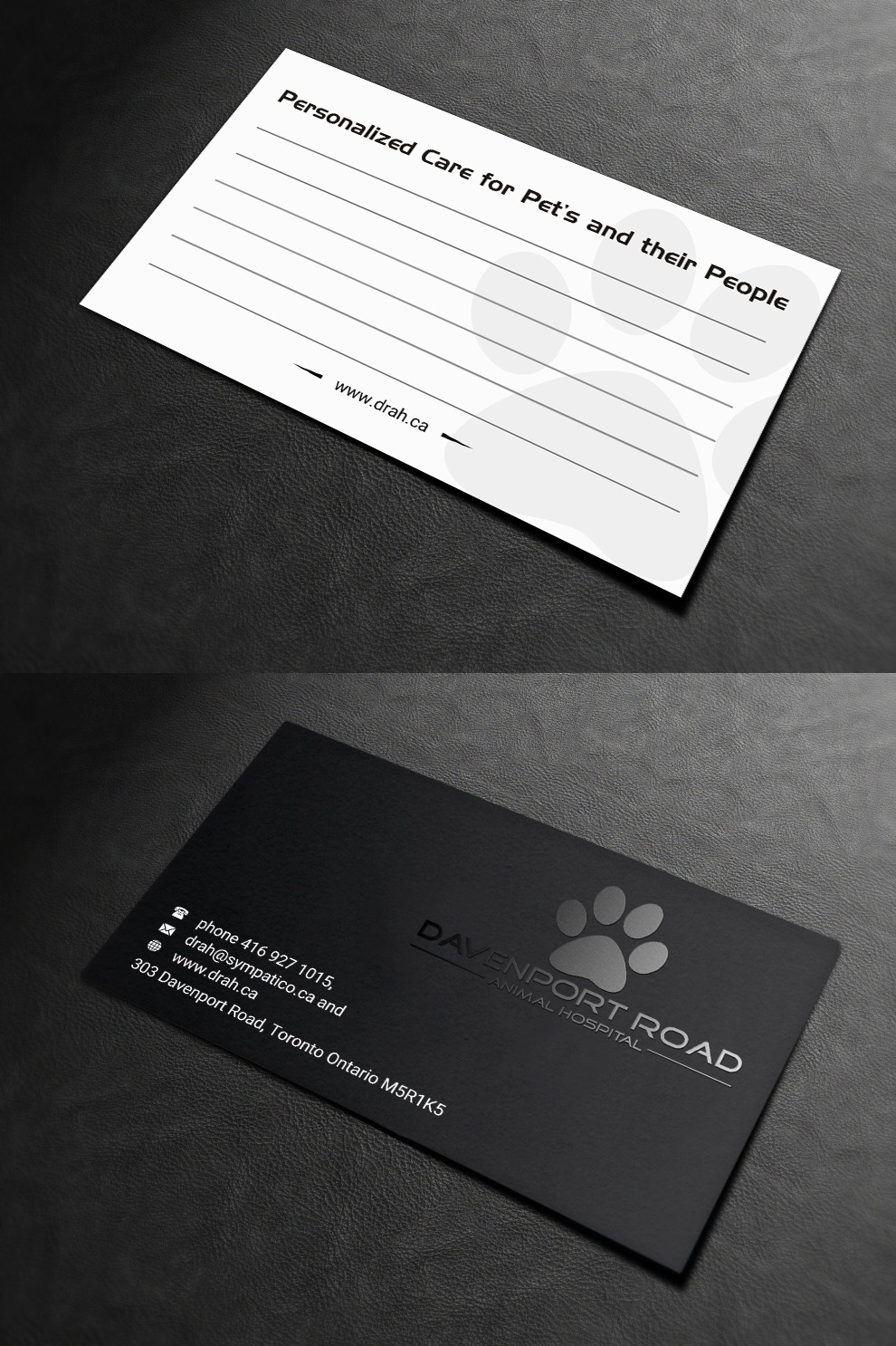 Visitenkarten-Design von INDIAN_Ashok für Davenport Road Animal Hospital | Design #17465130