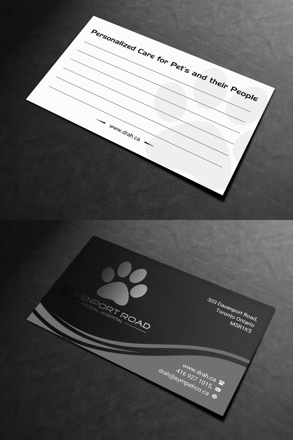 Diseño de Tarjeta de Presentación por INDIAN_Ashok para Davenport Road Animal Hospital | Diseño #17465134