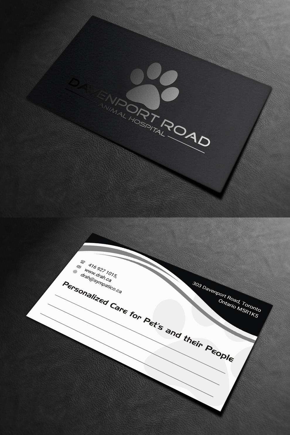 Diseño de Tarjeta de Presentación por INDIAN_Ashok para Davenport Road Animal Hospital | Diseño #17465137