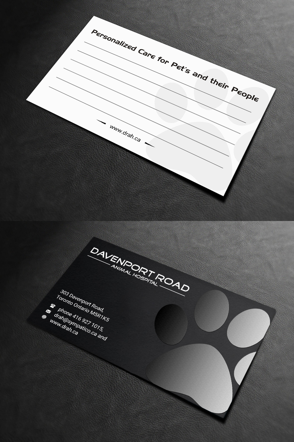 Visitenkarten-Design von INDIAN_Ashok für Davenport Road Animal Hospital | Design #17465140