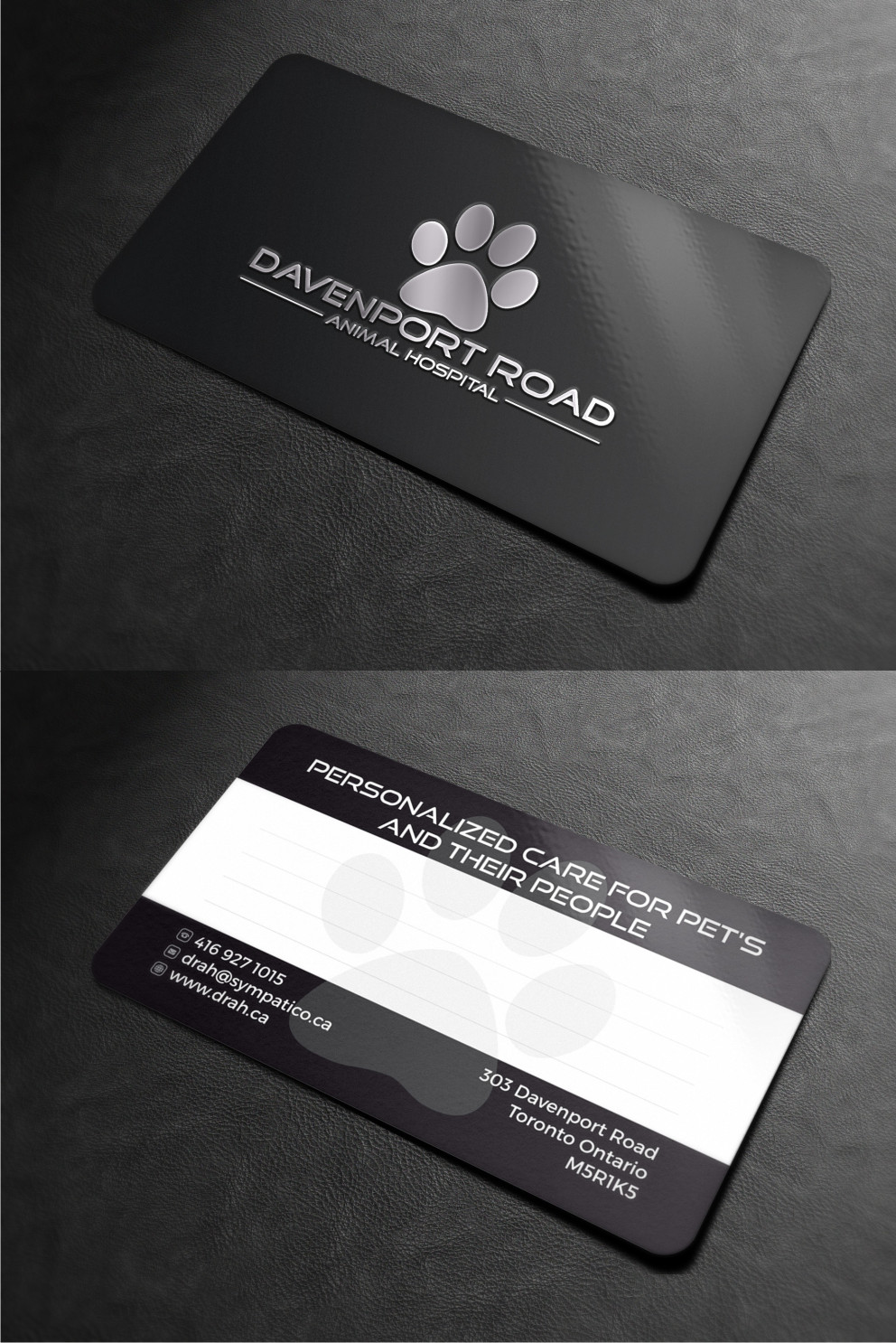 Diseño de Tarjeta de Presentación por Atvento Graphics para Davenport Road Animal Hospital | Diseño: #17540455
