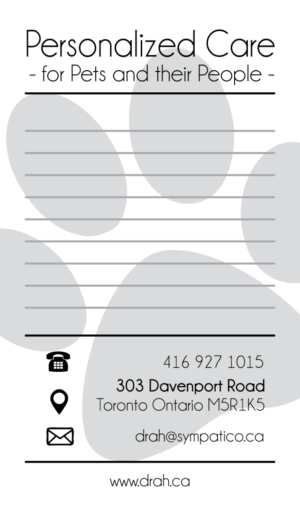 Design de Carte de Visite par msigmo00 pour Davenport Road Animal Hospital | Design : #17456561