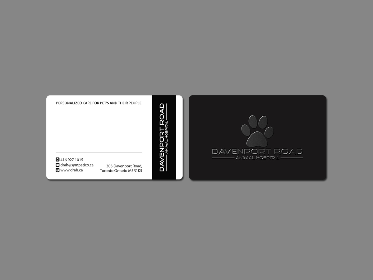 Diseño de Tarjeta de Presentación por Creations Box 2015 para Davenport Road Animal Hospital | Diseño #17475475