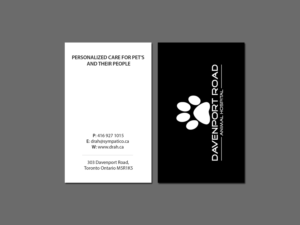 Diseño de Tarjeta de Presentación por Creations Box 2015 para Davenport Road Animal Hospital | Diseño: #17475476