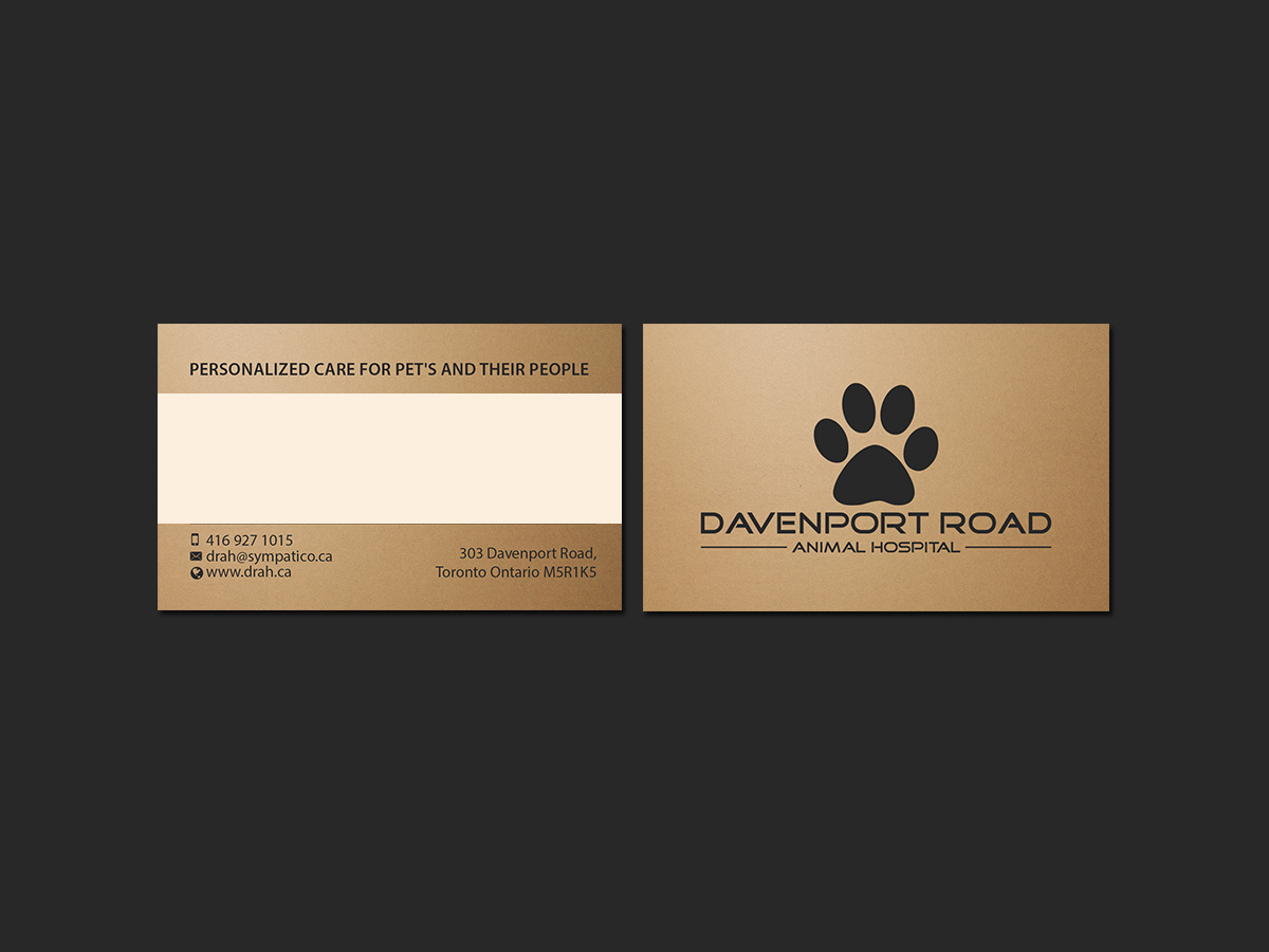 Diseño de Tarjeta de Presentación por Creations Box 2015 para Davenport Road Animal Hospital | Diseño #17475479