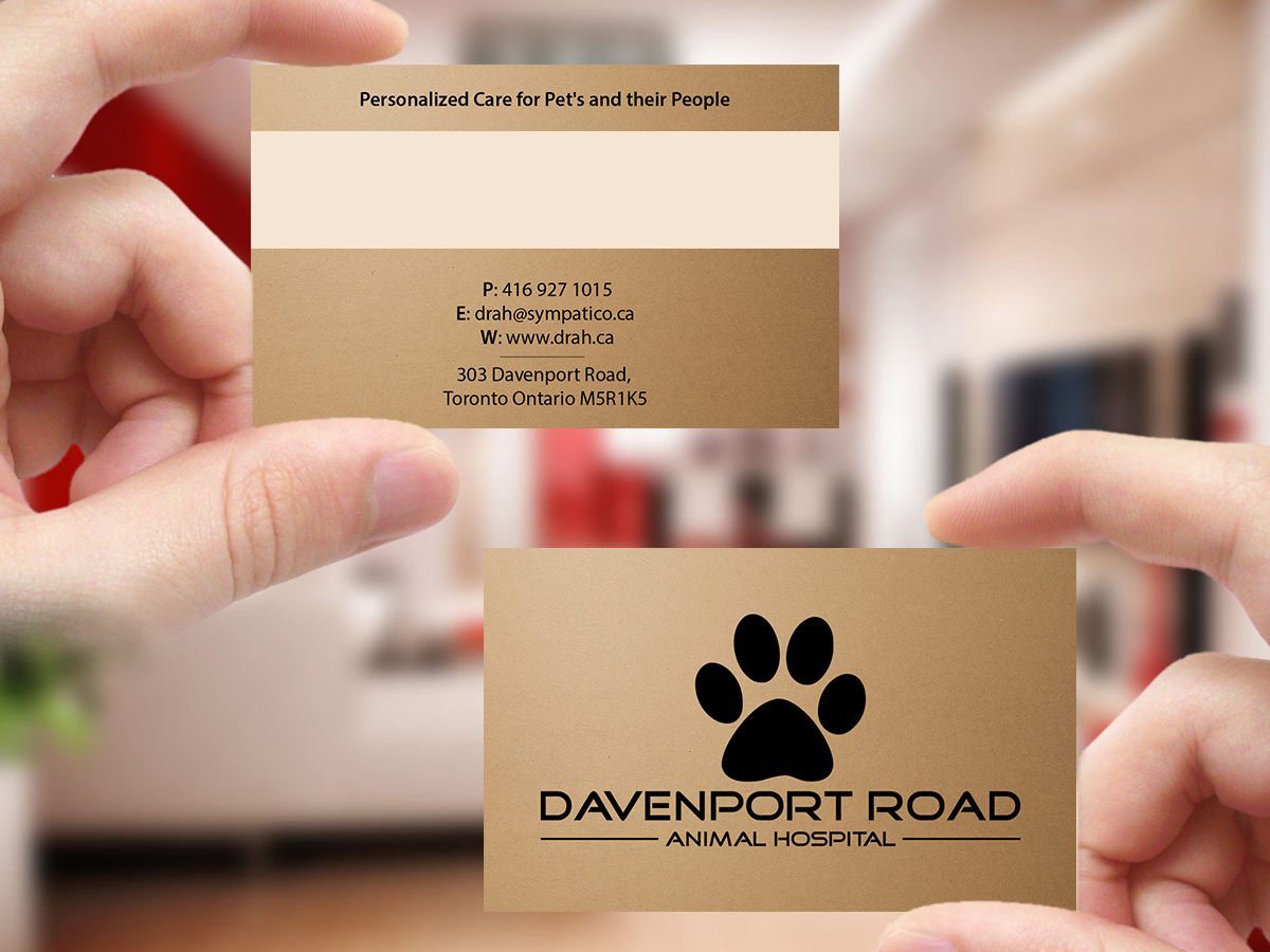 Business Card Design by Creations Box 2015 for Davenport Road Animal Hospital | Design #17475480