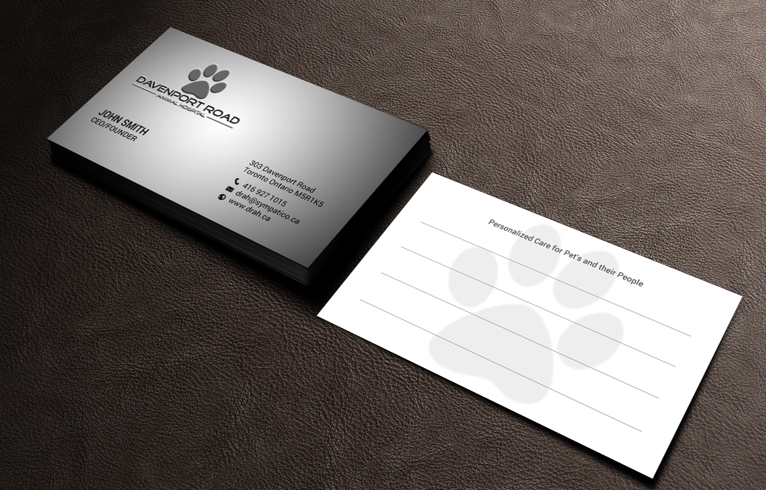 Design de Carte de Visite par chandrayaan.creative pour Davenport Road Animal Hospital | Design #17464001