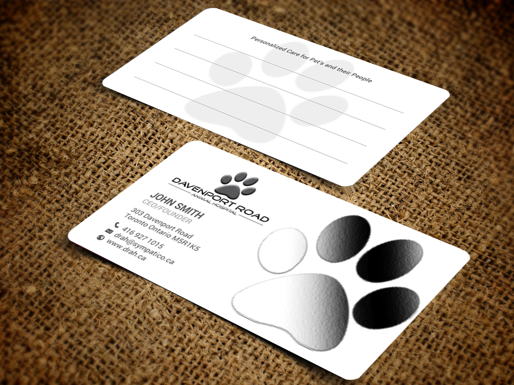 Visitenkarten-Design von chandrayaan.creative für Davenport Road Animal Hospital | Design #17464003