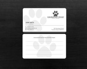 Diseño de Tarjeta de Presentación por chandrayaan.creative para Davenport Road Animal Hospital | Diseño: #17465946