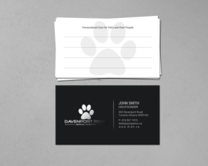 Design de Carte de Visite par chandrayaan.creative pour Davenport Road Animal Hospital | Design : #17467588
