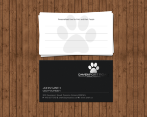 Design de Carte de Visite par chandrayaan.creative pour Davenport Road Animal Hospital | Design : #17467768