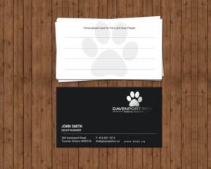 Design de Carte de Visite par chandrayaan.creative pour Davenport Road Animal Hospital | Design : #17467769