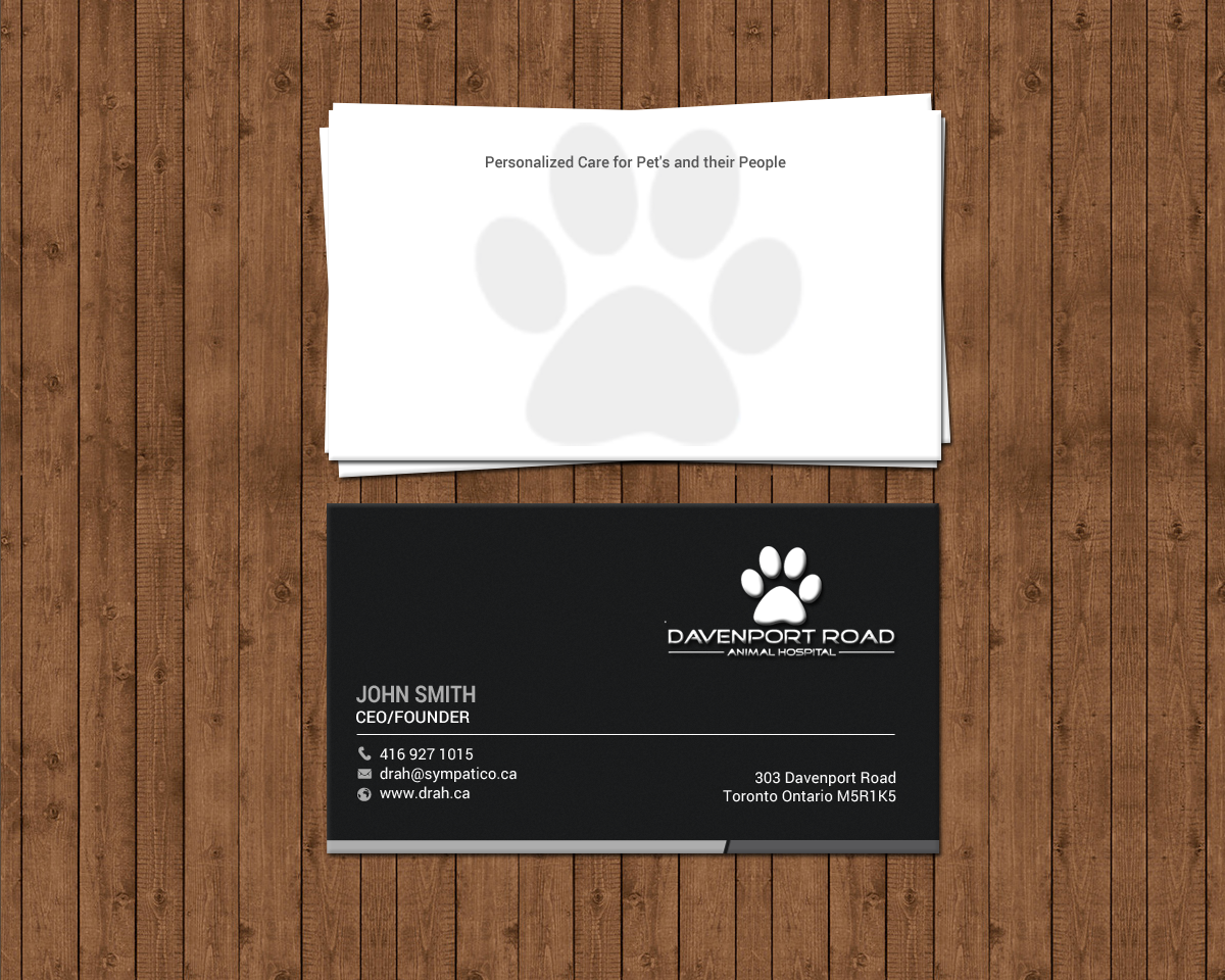 Business Card Design by chandrayaan.creative for Davenport Road Animal Hospital | Design #17467835