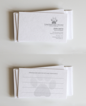 Diseño de Tarjeta de Presentación por chandrayaan.creative para Davenport Road Animal Hospital | Diseño: #17473833