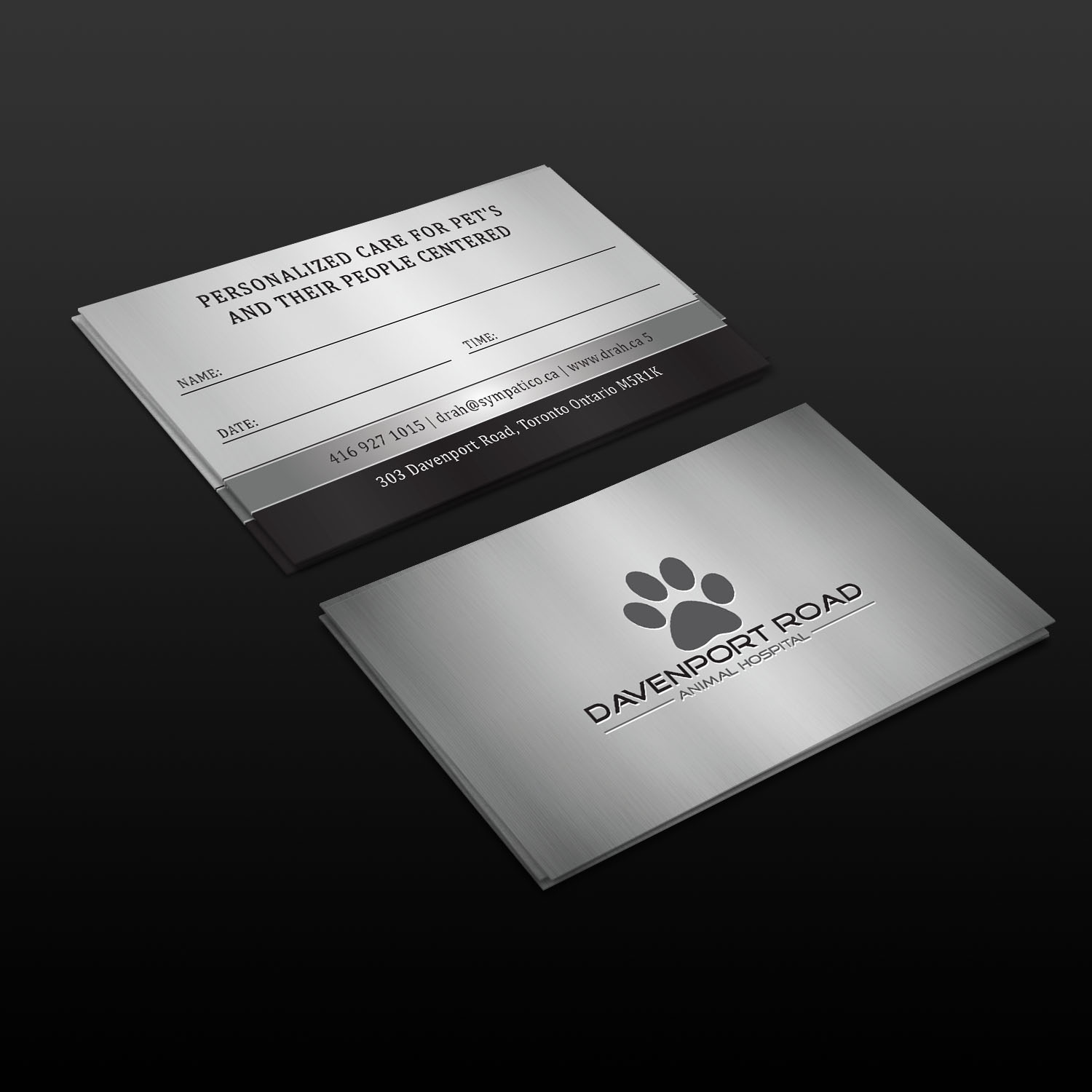 Business Card Design by Creative Jiniya for Davenport Road Animal Hospital | Design #17507613