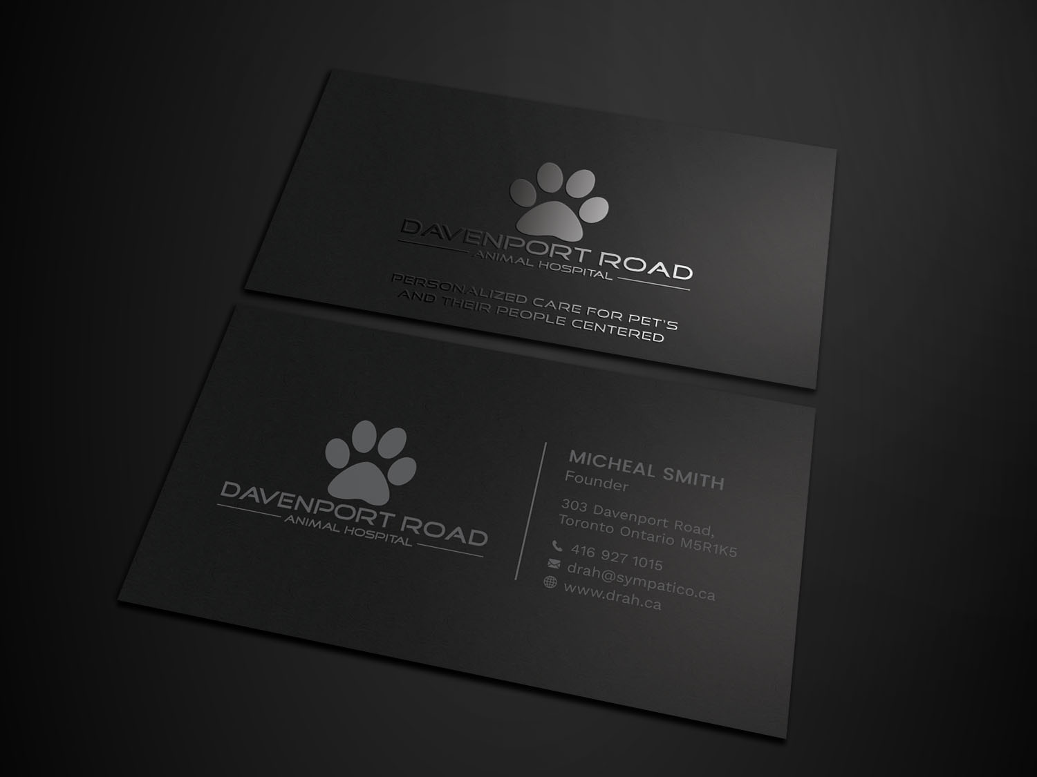 Design de Carte de Visite par Tripti Ranjan Gain pour Davenport Road Animal Hospital | Design #17460057