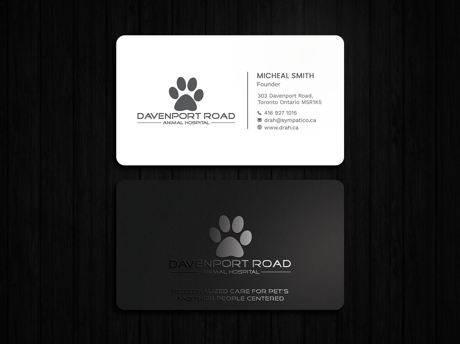 Design de Carte de Visite par Tripti Ranjan Gain pour Davenport Road Animal Hospital | Design #17460059