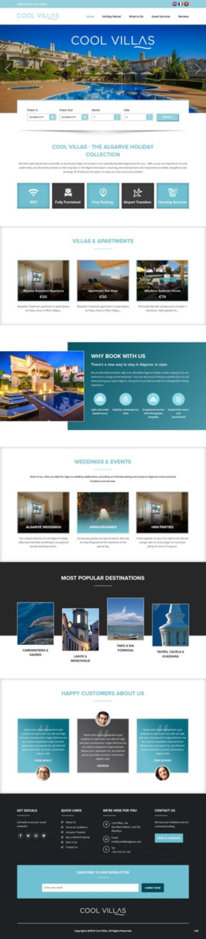 Wordpress Design by pb for Cool Villas, Lda. | Design: #17480414