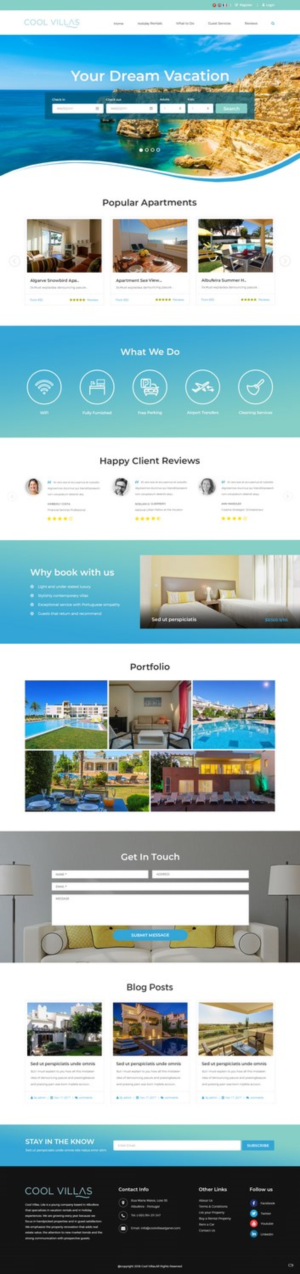 Wordpress Design by pb for Cool Villas, Lda. | Design: #17480417