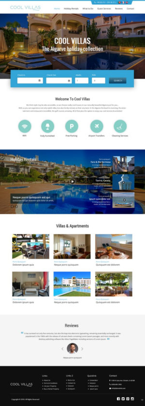 Wordpress Design by pb for Cool Villas, Lda. | Design: #17480422