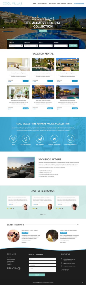Wordpress Design by pb for Cool Villas, Lda. | Design: #17480423