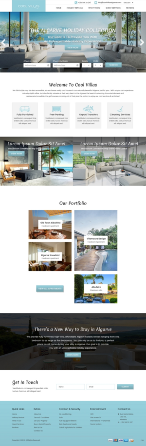 Wordpress Design by pb for Cool Villas, Lda. | Design: #17492769