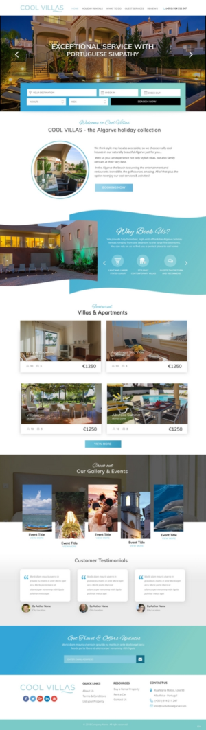 Wordpress Design by pb for Cool Villas, Lda. | Design: #17492772