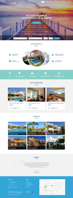 Wordpress Design by pb for Cool Villas, Lda. | Design: #17492773
