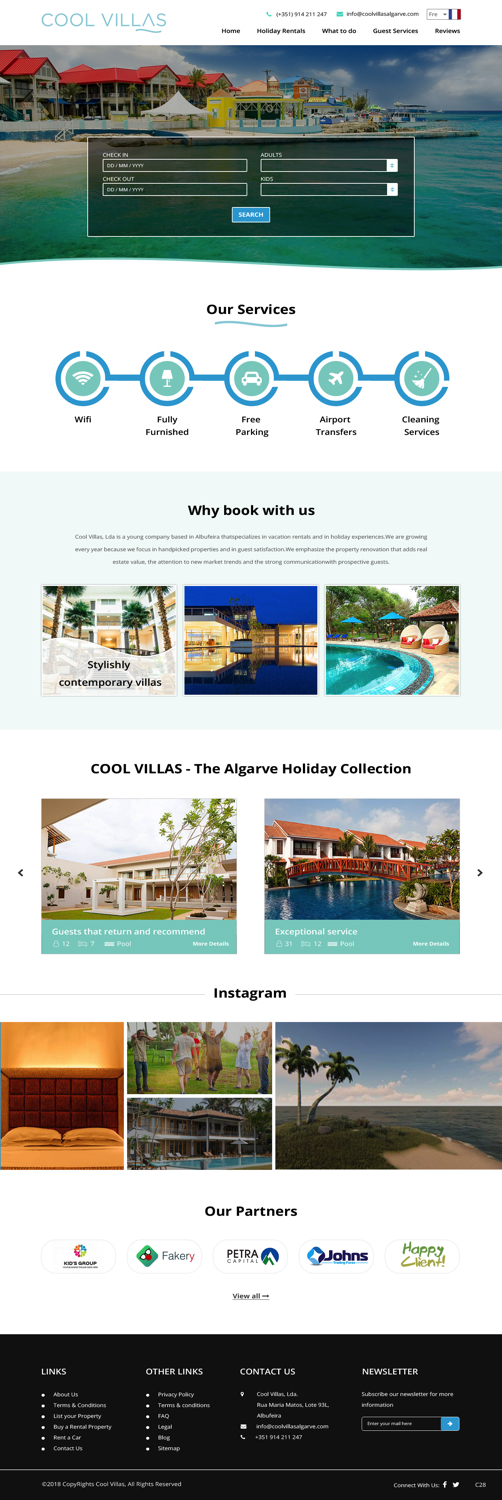 Wordpress Design by pb for Cool Villas, Lda. | Design #17492780