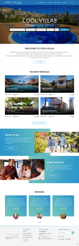 Wordpress Design by pb for Cool Villas, Lda. | Design: #17492781