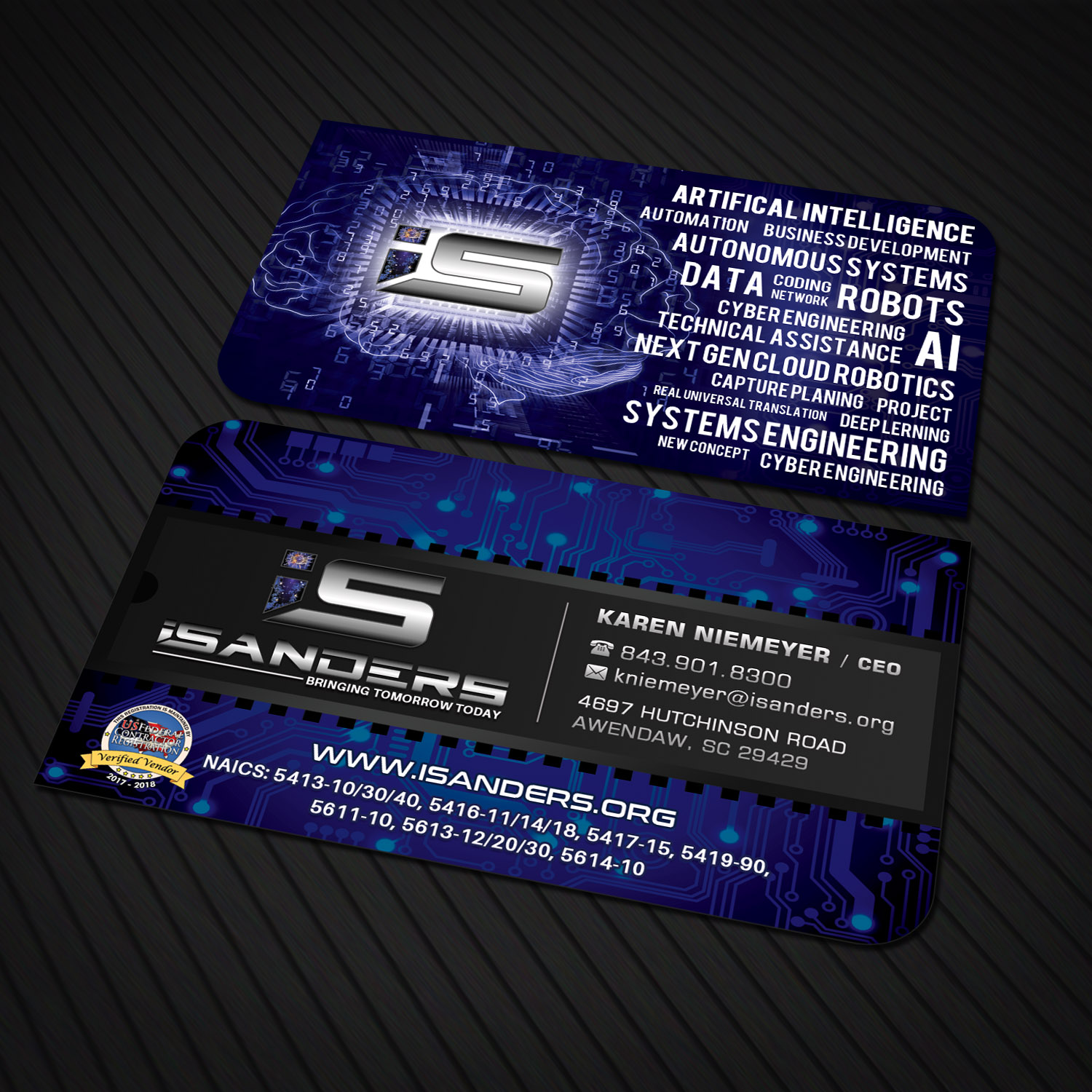 Business Card Design by Sandaruwan for iSanders Enterprise, LLC | Design #17492629