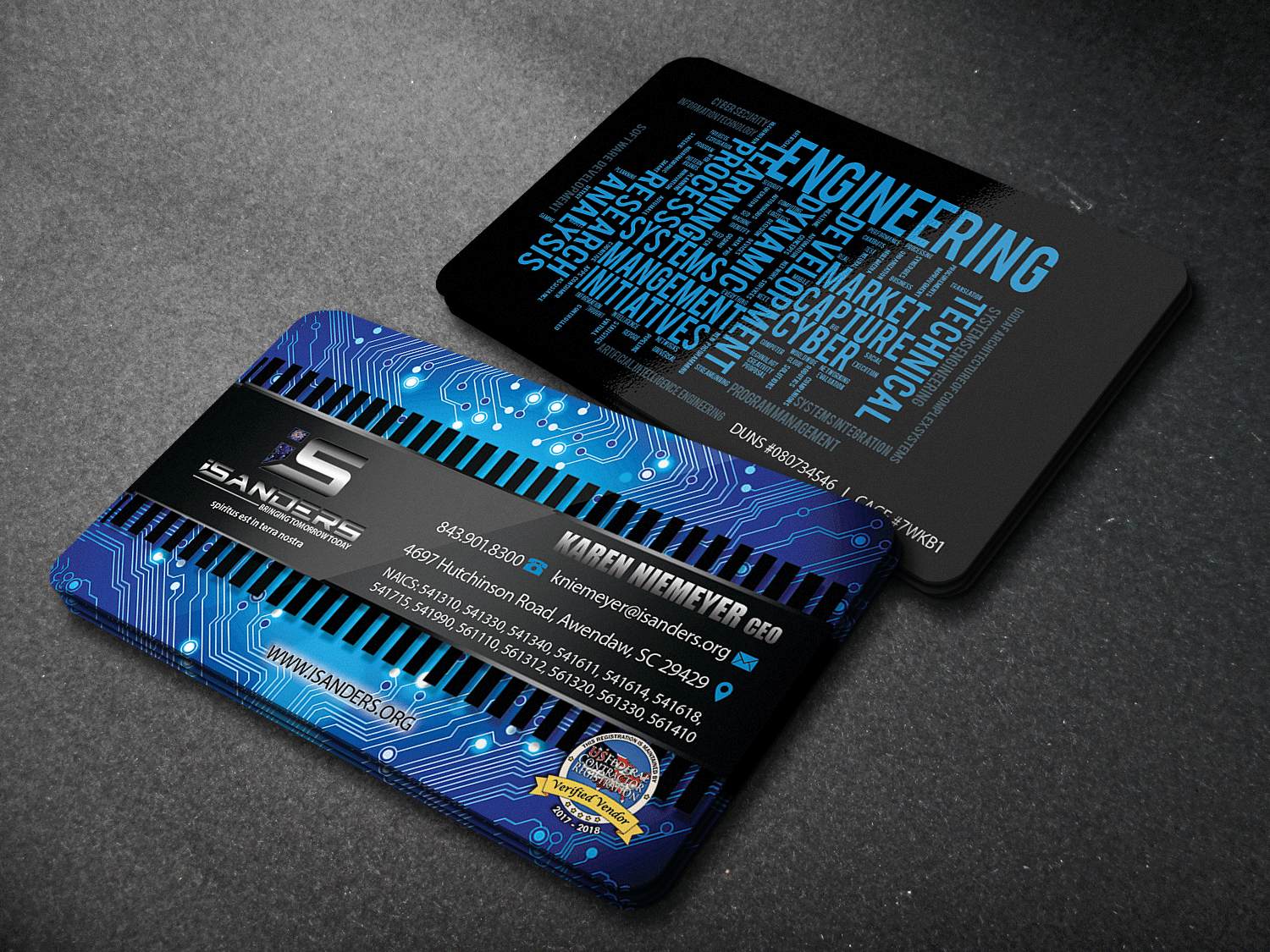 Business Card Design by Riz' for iSanders Enterprise, LLC | Design #17531648
