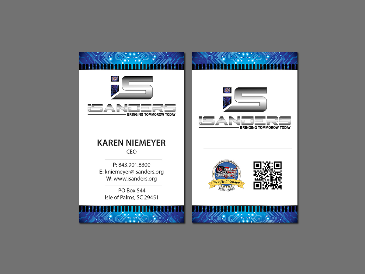 Business Card Design by Creations Box 2015 for iSanders Enterprise, LLC | Design #17469091