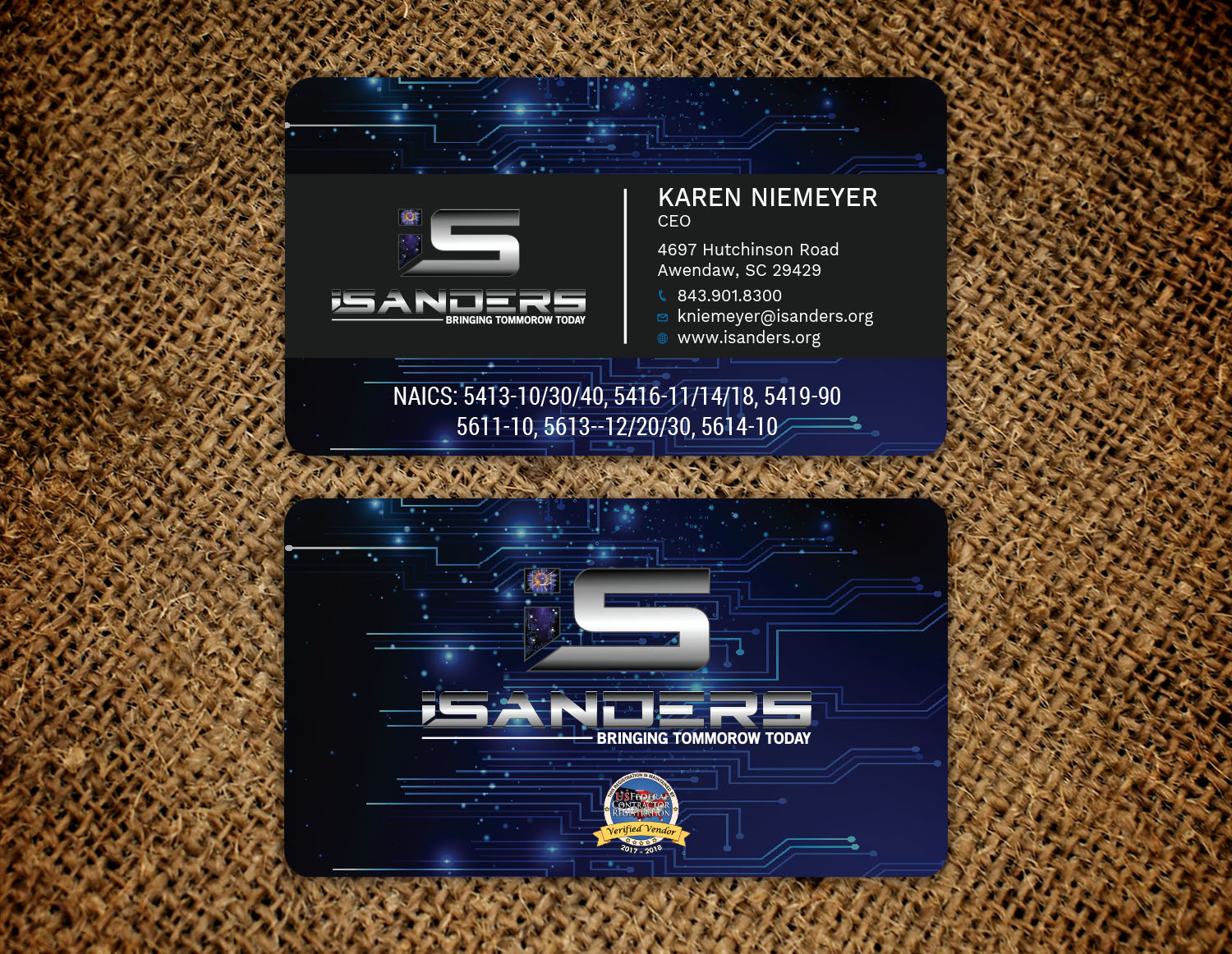 Business Card Design by Tripti Ranjan Gain for iSanders Enterprise, LLC | Design #17506263