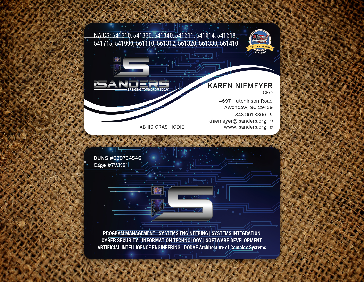 Business Card Design by Tripti Ranjan Gain for iSanders Enterprise, LLC | Design #17512048