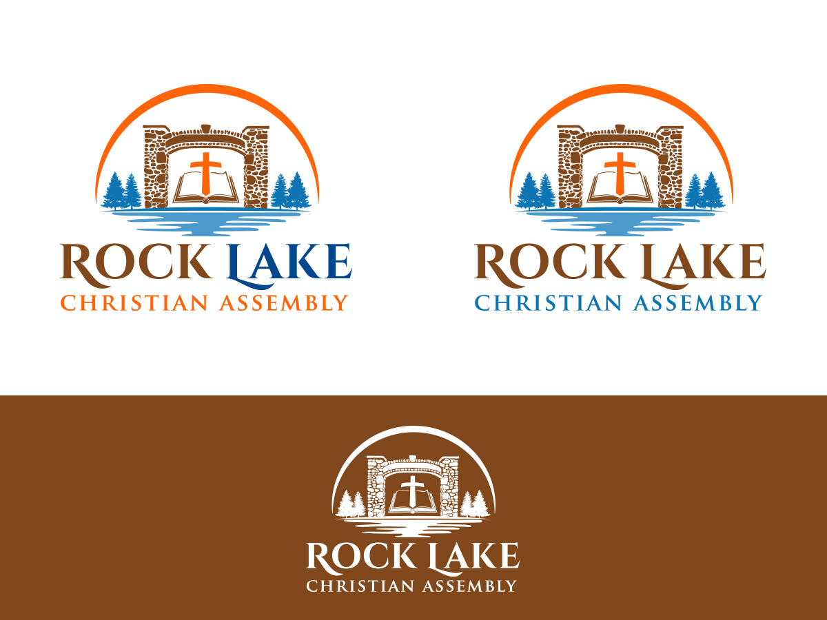 Logo Design by Slant Line Media for Rock Lake Christian Assembly | Design #17482681