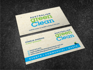 Australian Green Clean Business Card | Design de Carte de Visite par Atvento Graphics