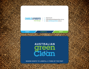 Australian Green Clean Business Card | Design de Carte de Visite par Tripti Ranjan Gain